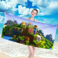 Minecraft Toalla de baño bata playa toallas de baño grandes adultos Albornoz niña Spa baño tamaño Navidad Anime hogar textil - details 1