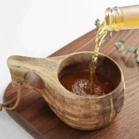 Taza de té con leche de madera de Acacia natural para acampar al aire libre finlandés Isamu, ordenador portátil, resistente al calor - details 6