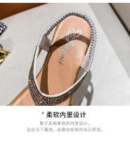 Sandalias de playa ligeras informales para mujer, con suela gruesa y diamantes de imitación, novedad de verano - details 2