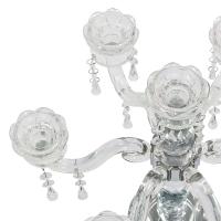Candelabro de cristal transparente de 7 brazos, candelabro independiente para regalo de fiesta de cumpleaños y boda, decoración de iluminación - details 6