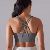 Hamidou-Sujetador de Yoga con espalda cruzada para mujer, ropa interior deportiva absorbente de golpes, correas de hombro cruzadas, Top corto de Fitness, deportes a prueba de golpes - details 59