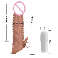 Empaque privado SEXY Extensor Realista Anillo Vibrador Funda para Pene Aumento Retraso de Eyaculación Condón Reutilizable Juguetes Sexuales para Hombres - details 1