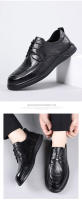 Zapatos de Cuero de Vaca de Primavera Zapatos Formales de Negocios para Hombres con Suela Suave - details 13