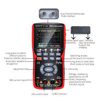 Osciloscopio generador de señal 3 en 1, multímetro Digital de doble canal, ancho de banda de 50MHz, frecuencia de muestreo de 280MS, almacenamiento de datos en forma de onda de PC - details 10
