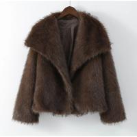 Abrigos de piel sintética esponjosos con solapa marrón Vintage para mujer, chaquetas gruesas y cálidas de manga larga, prendas de vestir informales de calle para invierno 2024 - details 6
