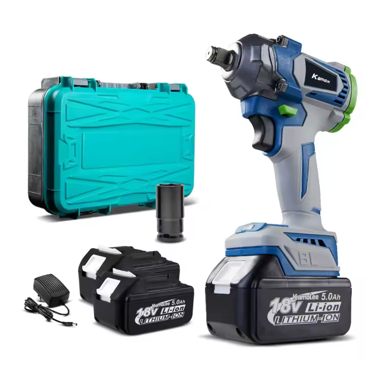 Kamolee-llave eléctrica DTW500, inalámbrica, sin escobillas, 1200 N.m, batería y cargador incluidos, Compatible con batería Makita de 18V - 1