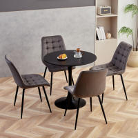Mesa redonda blanca para cocina, comedor, sala de estar, muebles de estilo nórdico moderno, balcón pequeño, 80/110 - details 10