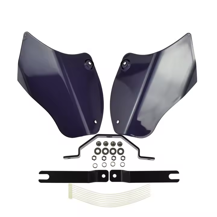 Deflector de aire reflectante ABS para motocicleta, protectores de sillín, Deflector de calor de aire para Harley Softail Fatboy FLSTF Deluxe FLSTN Slim FLS - 1