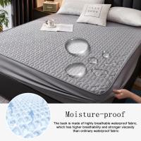 Funda de colchón gruesa impermeable, alfombrilla de látex acolchada, fundas de cama, Protector de sábana ajustable agradable para la piel, colcha 150/160/180x200 - details 1