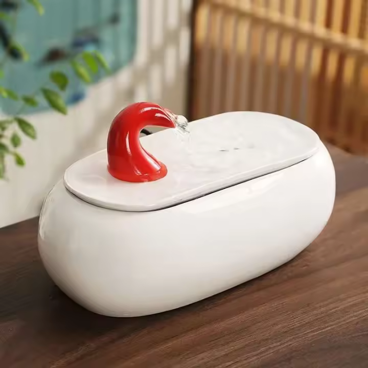 Nuevo Adornos de agua de estilo chino para hacer dinero, escritorio pequeño de cerámica, sala de estar, mesa de té, raciones de oficina, - 1