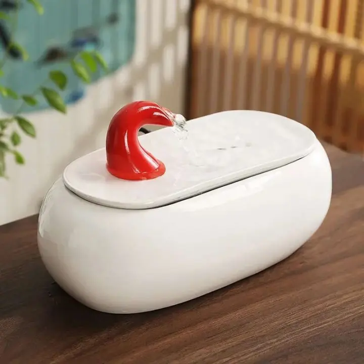 Nuevo Adornos de agua de estilo chino para hacer dinero, escritorio pequeño de cerámica, sala de estar, mesa de té, raciones de oficina, - 1