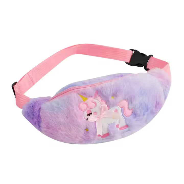 Piñonera de felpa de unicornio para niños, bolsos cruzados de princesa pequeña, dibujos animados para jardín de infantes, bols - 1