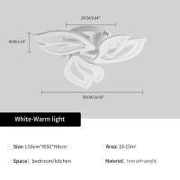 Goeco Lámpara LED Moderna y Creativa de Diseño de Flores, 45W, Luces Calientes Blancas, Montaje Semi-Flush, Material de Aluminio, Eficiencia Energética - details 2