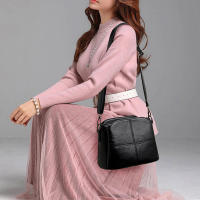 Bolso cruzado de diseño Retro para mujer, bolsos de hombro de cubo de cuero PU, bolsos pequeños de tendencia de calidad - details 6