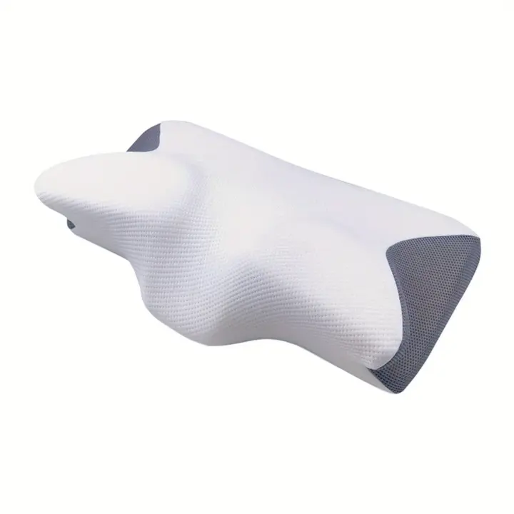 Almohada ergonómica Esponja viscoelástica Soporte cervical Almohada de viaje Resorte - 1