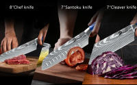 Juego de cuchillos de cocina de 8 piezas, cuchillo de chef de acero inoxidable con alto contenido de carbono, cuchilla perfecta para uso doméstico y profesional, regalo de cocina ideal - details 2