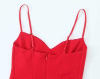 Vestido Retro de Moda para Mujer Diseño de Cuello en Corazón Vestido Mini con Tirantes Anchos - details 10