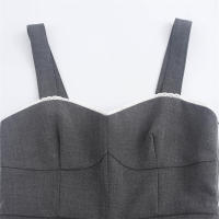 - Vestido de noche corto sin mangas para mujer, minivestido de moda, estilo europeo y americano, extranjero - details 3