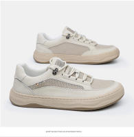 Nuevos zapatos de hombre, zapatos de malla de cuero con plataforma transpirable para hombre, zapatos deportivos y de ocio. - details 19