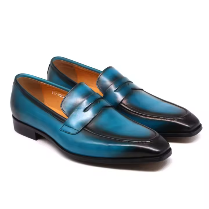 Zapatos casuales de cuero de una sola pieza de piel de vaca de primera calidad a la moda - 1