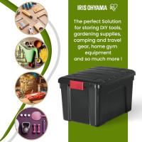 Caja de almacenamiento de plástico grande Caja de garaje de 60 l Lote de 3 SIA-60 Negro Apilable - details 28