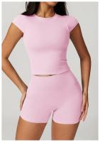 Camiseta deportiva de manga corta para mujer, Top ajustado de secado rápido, ropa informal para correr y Yoga - details 11