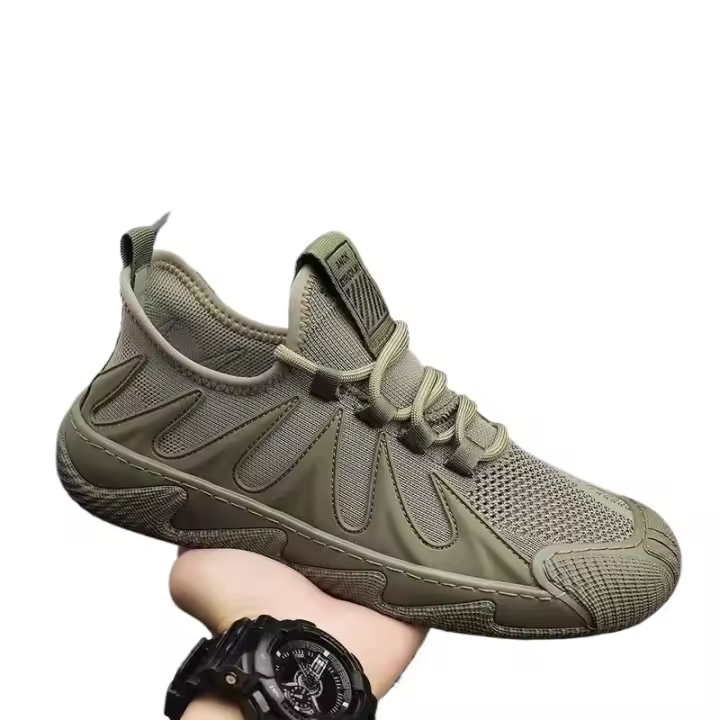 Nuevo verano de malla transpirable tejido con mosca zapatos deportivos sitio de construcción resistentes al desgaste y antideslizantes zapatos de trabajo - 1