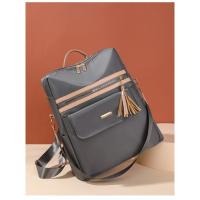 Mochila De Trabajo ligera para mujer, morral de viaje informal, resistente al agua, color negro y rosa - details 11