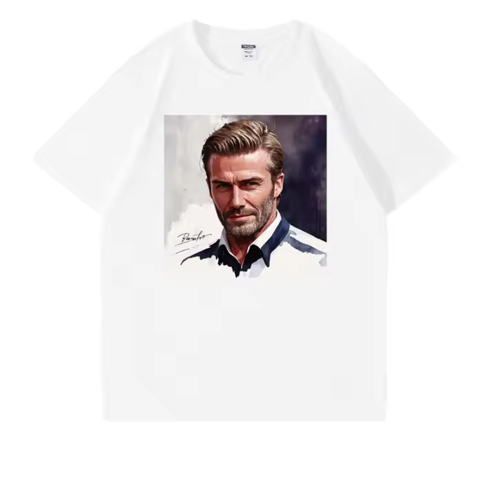 2025 camiseta para hombre camiseta negra de algodón puro camisetas Beckham camiseta blanca última novedad camiseta de fútbol camiseta de fútbol - 1