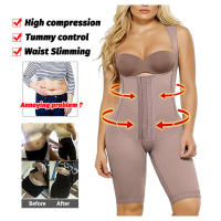 Faja Girdles Colombian Shaper Full Body Shapewear Post Surgery Postpartum Corset High Compression Abdomen Control Women Bodysuit - details 4