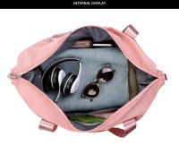 Bolsa de ropa portátil a prueba de agua, bolsa de viaje de separación en seco y húmedo, bolsa de playa, artículos de tocador grandes, soporte de maquillaje, bolsa con cremallera, almacenamiento de prendas de vestir - details 4