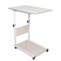 Mesa de Cara Ajustable de Altura Material Duradero, Belleza Contemporánea, Rendimiento Bueno para Hospital, Mesa de Sofá con Ruedas, Forma Rectangular, Ancho de 35cm, Profundidad de 55-80cm - details 4