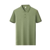Polo de manga corta de moda informal, top de hombre de color sólido para comodidad de verano - details 16