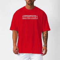Oversized Gym Fitness T-shirt Mens Dropped Shoulder Short Sleeve Casual T Shirt Summer Mesh Breathable Loose Basketball Jersey - details 14