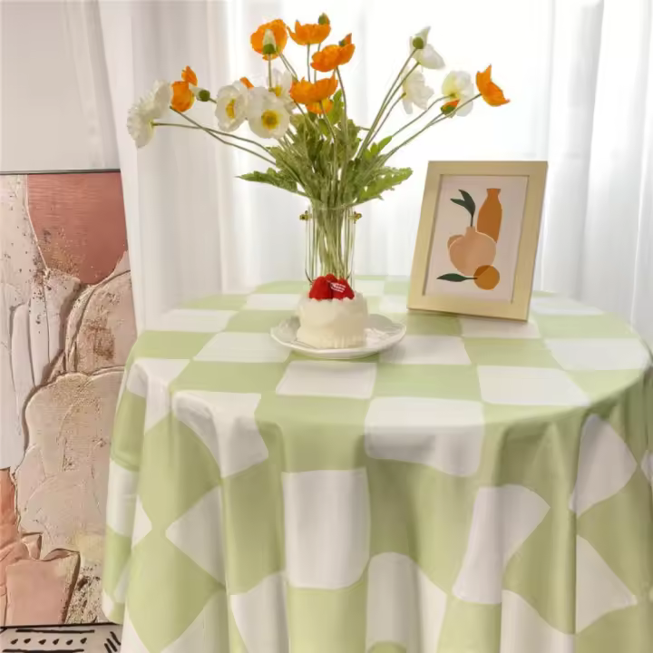 Mantel Floral Vintage con estampado de estilo chino, elegante cubierta para mesa de centro, mantel redondo ligero de lujo para mesa, escritorio para niña - 1