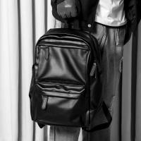Mochila de viaje de cuero PU para hombre, morral escolar de negocios de color sólido, a la moda, novedad de 2022 - details 14