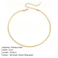 Collar de cadena de acero inoxidable para mujer, colgante fino con cierre de langosta, cadena ajustable para clavícula, collares - details 27