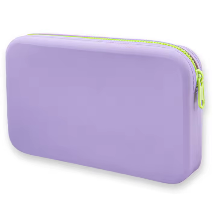 Bolsa de Maquillaje Portátil de Silicona Grande Cierre de Crema y Soporte para Pinceles de Maquillaje Resistente al Agua para Viajes - 1