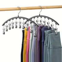 Perchero de alineación para ropa en acero inoxidable multifuncional, ahorrador de espacio, organizador de armario para pantalones - details 0