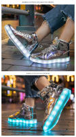 Zapatillas de tenis con luces LED para niños, zapatos de alta calidad con cargador USB, zapatillas luminosas de moda para niños - details 17