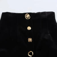 BUNO-falda de terciopelo para Mujer moda Otoño Invierno nueva cremallera trasera recta Chic Mujer cintura alta elegante A-line Midi faldas Mujer - details 3