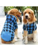 Abrigo de invierno para perro, chaqueta Reversible a cuadros para mascotas, ropa para clima frío para perros pequeños, medianos y grandes - details 4