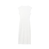 BUNO-Vestido con broche, cuello en V, sin mangas, vestido plisado para mujer, vestidos Midi para mujer, vestidos largos elegantes para mujer - details 2