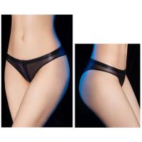 Ropa interior sexy para mujer, brillante y aceitosa con cremallera, ropa interior transparente sin costuras - details 13