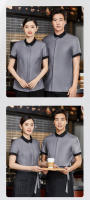 Ropa de trabajo de manga corta para camarero, uniforme de restaurante para hotel, comedor, casa de té, oficina, para hombre - details 12
