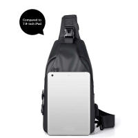 Bolso bandolera de pecho de poliéster impermeable para hombres y mujeres - details 11