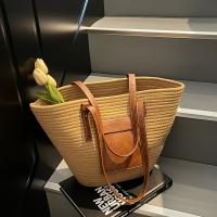 Bolso de mano tejido de paja para vacaciones de viaje de verano, bolso de playa de gran capacidad para mujer, bolso de mano artesanal de moda para vacaciones - details 4
