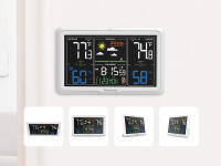 Newentor Termómetro y Hygrométrico para Interior y Exterior Inalámbrico con Pantalla de 7.5 pulgadas Clock Atómico para la Casa - details 1