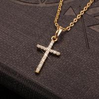 Collares ajustables con impresiones de Diamantes de imitación y de Cruz para Mujer, Color sólido, colgantes de Verano, joyería para Mujer - details 4