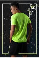 Camiseta de manga corta de seda de hielo para hombre, conjunto informal de secado rápido, pantalones cortos deportivos transpirables - details 2